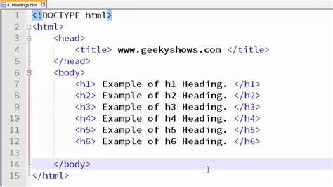 Afbeeldingsresultaten voor How to Write HTML Heading