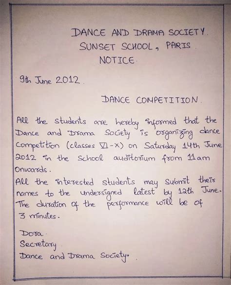 Image result for Notice Command Example