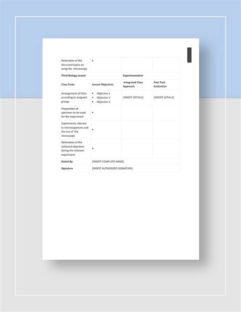 High School Lesson Plan Template - Download in Word, Google Docs, Apple ...