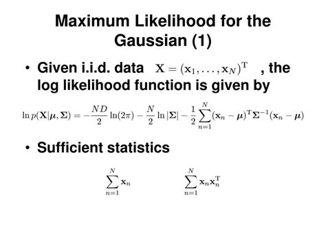 Image result for Log-Likelihood Gaussian Distribution