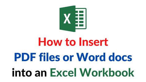 Image result for How to Put PDF File in Excel
