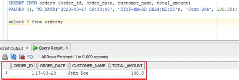 Toradh íomhá ar Date Value Oracle SQL