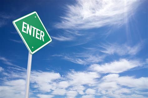 Toradh íomhá ar Green Enter Sign