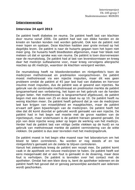 Image result for Interview Verslag Voorbeeld