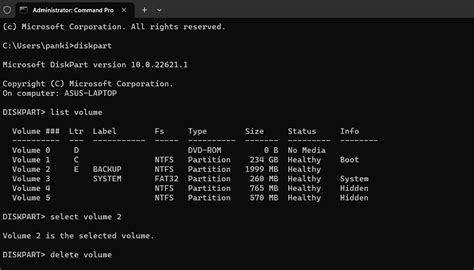 How to Delete Partitions in Command Prompt に対する画像結果