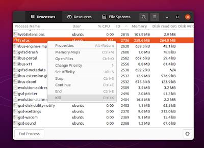 Image result for System Monitor Ubuntu