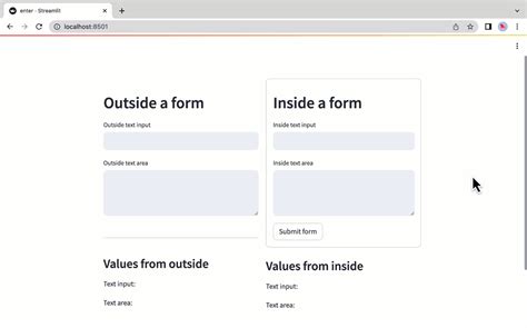 Using forms - Streamlit Docs