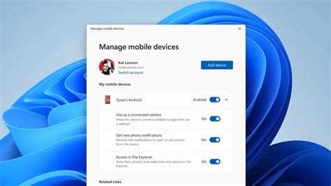 Image result for Link Cell Phone to PC On Windows 11