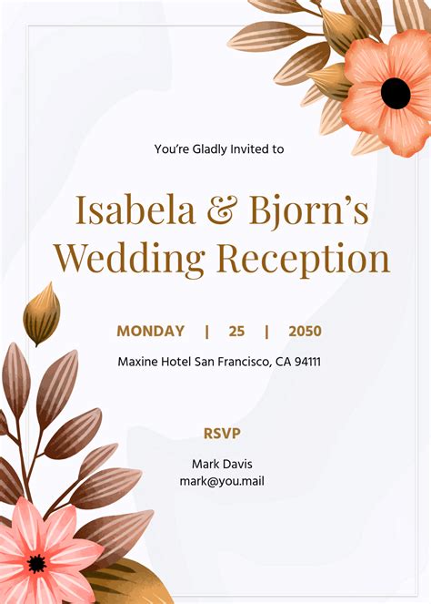 Image result for Reception Wedding Invitation Program
