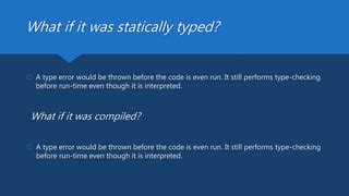 Image result for Dynamic Typing Vs. Static Typing in Python