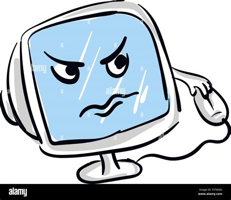 Toradh íomhá ar Angry Computer Screen