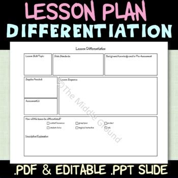 Image result for Example of Differentiated Lesson Plan