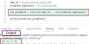 How to Compare Two Lists in Python に対する画像結果