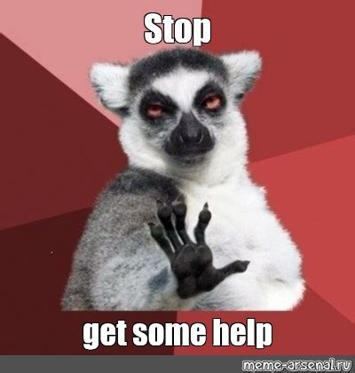 Image result for Who Is the Person in the Stop It Get Some Help Meme
