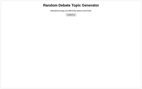 Random Debate Topic Generator に対する画像結果