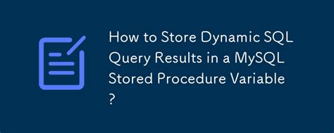 Afbeeldingsresultaten voor Dynamic SQL Query for Beginners