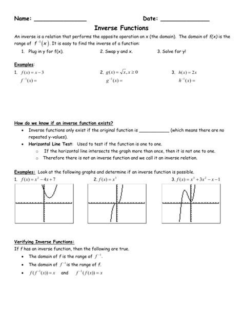 Image result for Inverse Functions Practice Worksheet