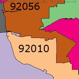 Image result for 92057 Zip Code Map