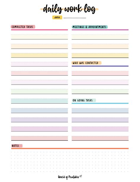 Image result for Weekly Work Log