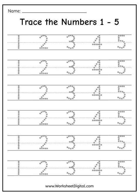 Image result for Trace Numbers Worksheet