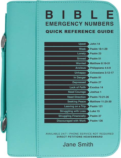 Image result for Bible Emergency Numbers Quick Reference Guide