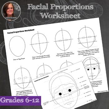 Image result for Human Face Proportion Worksheet