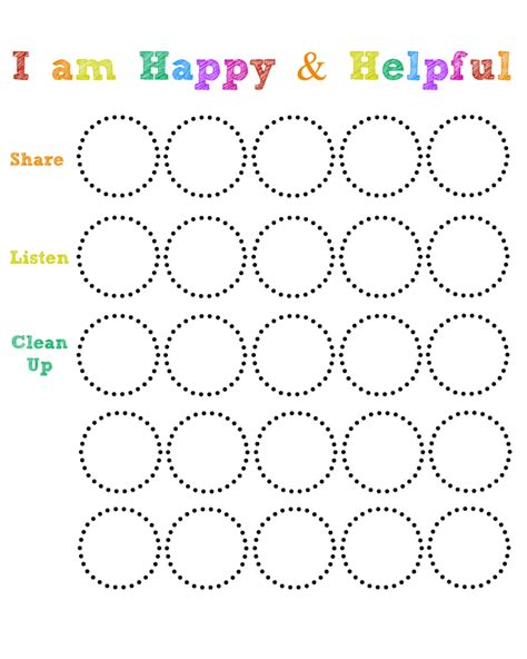 Image result for Behavior Sticker Chart Printable Free