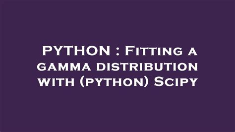 Distribution Gamma Python に対する画像結果