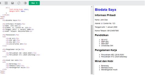 Contoh Website About HTML に対する画像結果