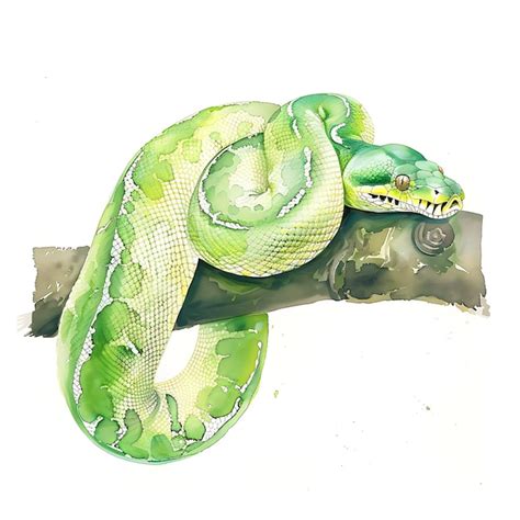 Image result for Green Tree Python Painting