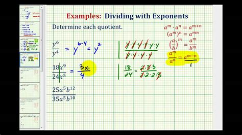 Image result for Quotient Rule Exponents Examples