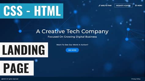 Afbeeldingsresultaten voor How to Create Landing Page Using HTML and CSS