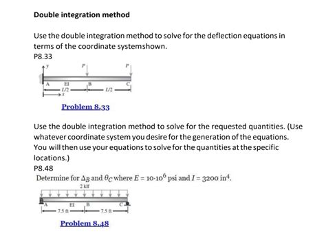 Image result for Double Integration Deflection Method