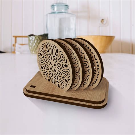 Image result for Glowforge Patterns Free for Coasters