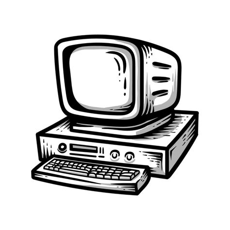 Image result for Vintage Computer Line Drawing
