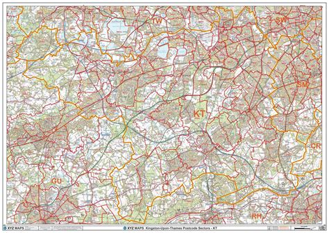 Image result for KT Postcode Map