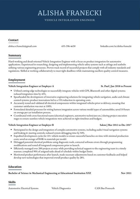 Toradh íomhá ar Integration Support Engineer Resume Examples
