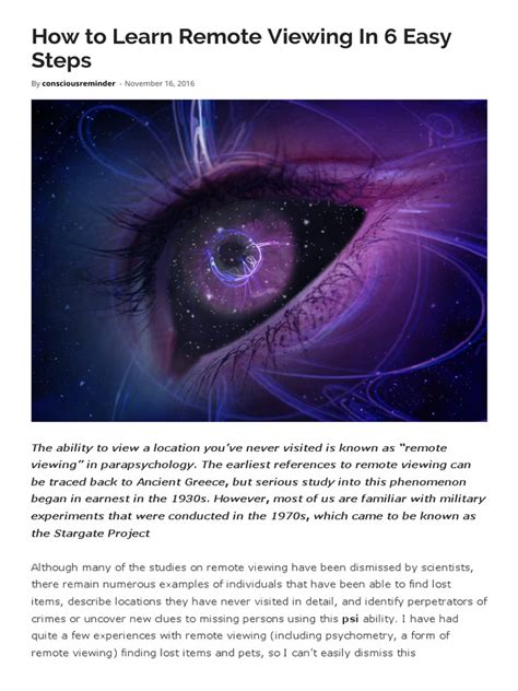 Image result for Remote Viewing Experiment