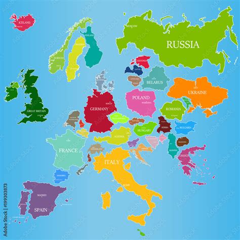 Europe Map Countries and Capitals に対する画像結果