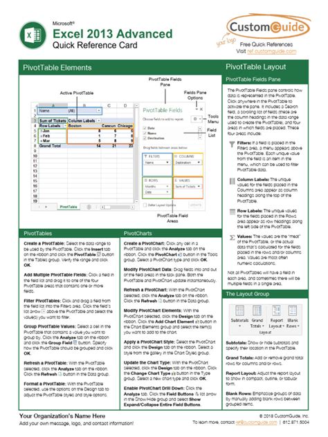 Microsoft Excel Quick Reference Guide に対する画像結果