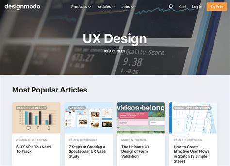 Image result for Blog UI/UX Design