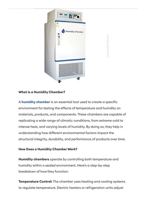 Afbeeldingsresultaten voor Example of a Humidity Chamber