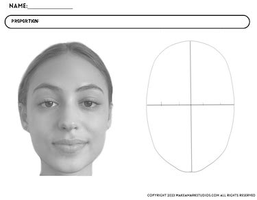 Image result for Human Face Proportion Worksheet