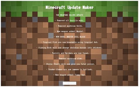 Image result for Minecraft Update Title Generator