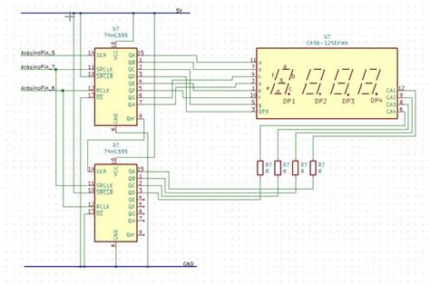 Toradh íomhá ar 7-Segment Display Arduino with 74HC595