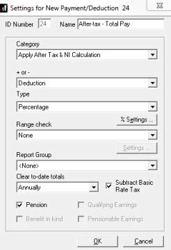 Example of Extension of Basic Rate Tax with Pension Contribution-க்கான படிம முடிவு