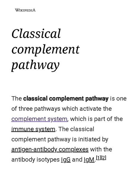 Toradh íomhá ar Classical Complement Pathway Book