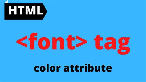 Font Tag Attributes in HTML に対する画像結果