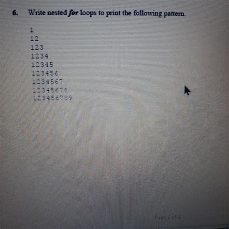 Toradh íomhá ar Nested Loop C 123456 Design Printing
