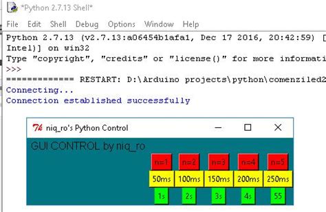 GUI with Python to Pilot Arduino に対する画像結果